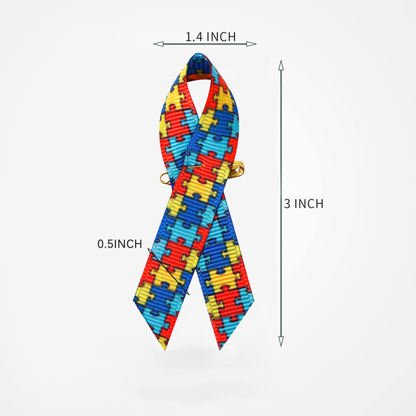 Amazon.com: 200 Pieces Autism Awareness Ribbons with Safety Pins